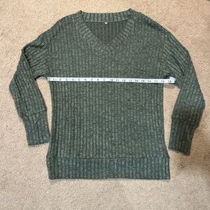Heathered green sweater